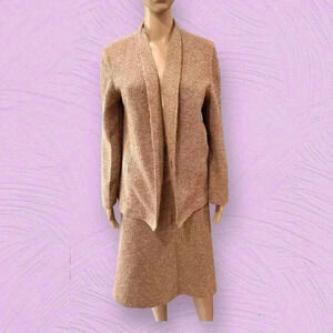 Vintage 60s 70’s groovy mod Fem-e-nits 2pc leisure suit a line skirt jacket-XL